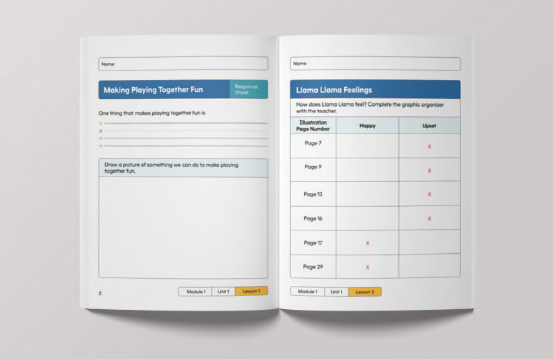 Print sample of inside the student companion.